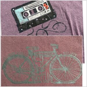 Banana Republic Graphic T Shirts Lot of 2 Cassette Tape + Bicycle Print  Tee XL